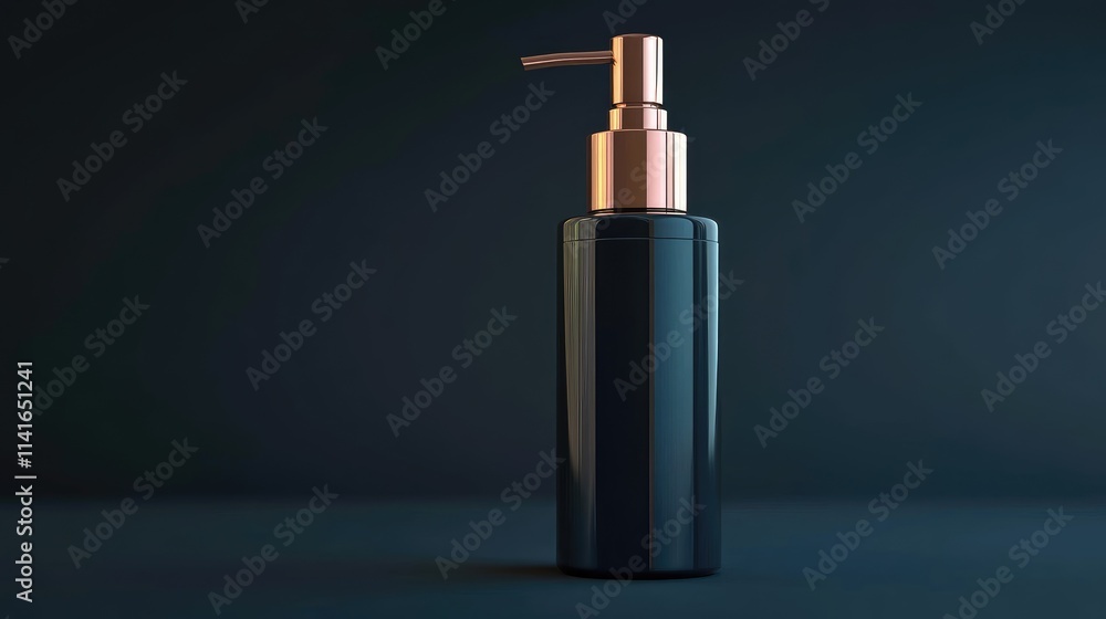 A detailed 3D rendering of a cosmetic airless pump bottle, ideal for moisturizers, serum containers, and body oils, showcasing a sleek and modern design. A detailed 3D rendering of a cosmetic airless pump bottle, ideal for moisturizers, serum containers, and body oils, showcasing a sleek and modern design.