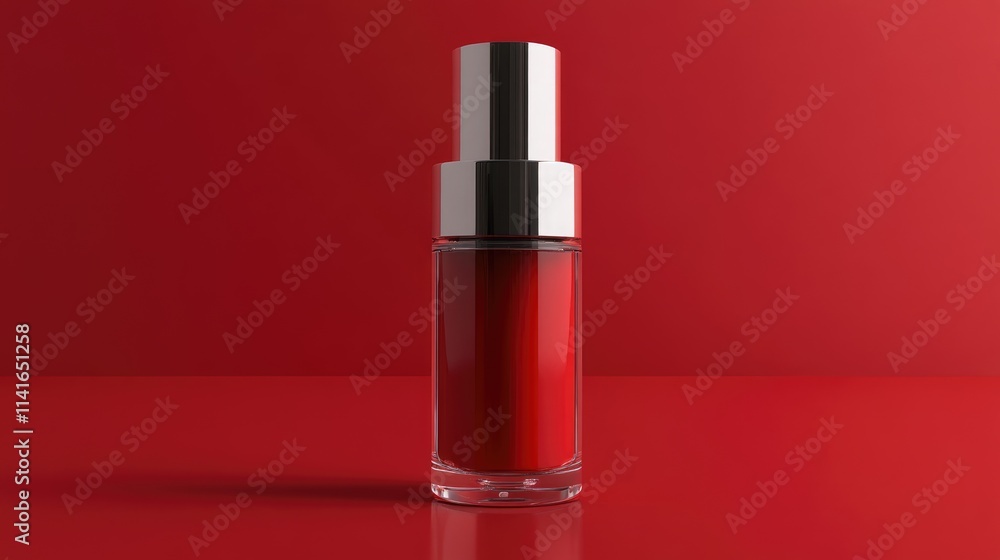 A detailed 3D rendering of a cosmetic airless pump bottle, ideal for moisturizers, serum containers, and body oils, showcasing a sleek and modern design. A detailed 3D rendering of a cosmetic airless pump bottle, ideal for moisturizers, serum containers, and body oils, showcasing a sleek and modern design.