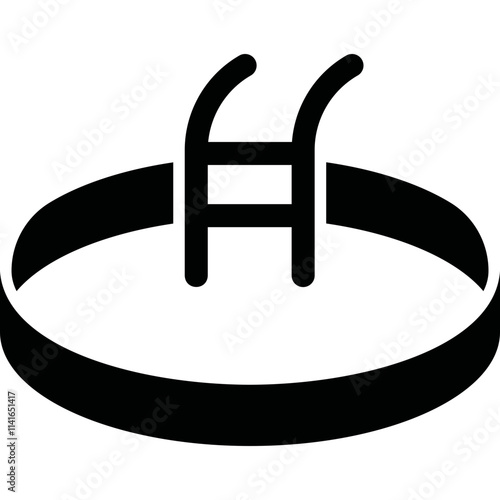 Simple vector icon swimming pool