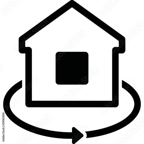 Simple vector icon house
