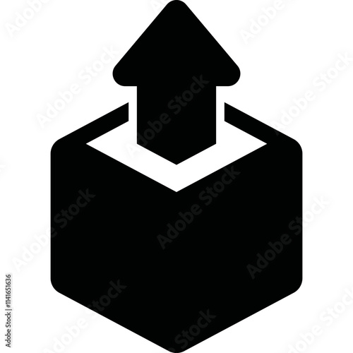 Simple vector icon unboxing