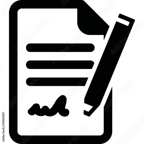 Simple vector icon signature