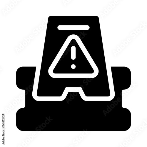 slippery floor glyph icon