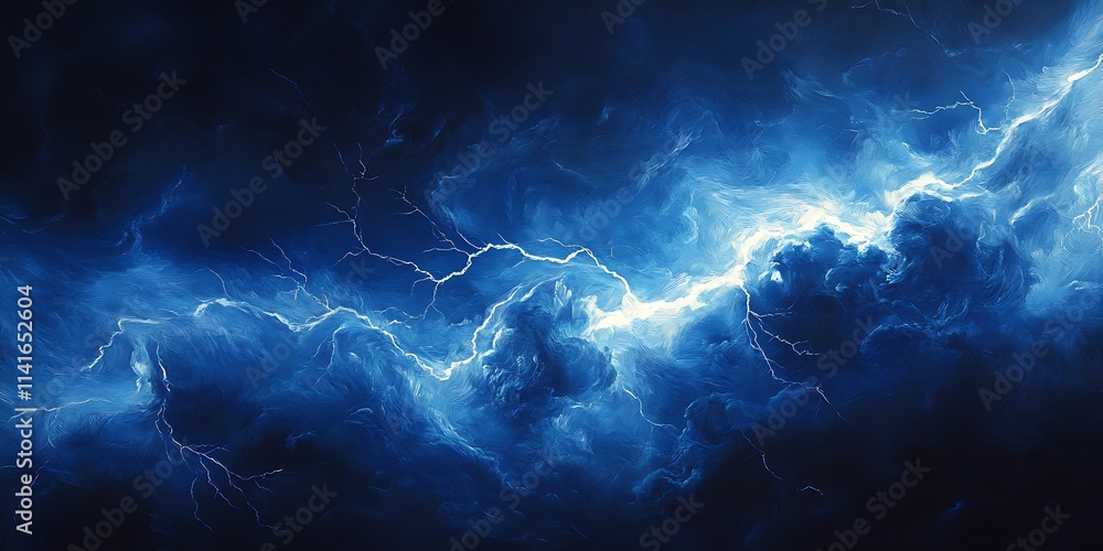 Blue and white thunderstrike abstract background illustration background, glowing lights wallpaper design Blue and white thunderstrike abstract background illustration background, glowing lights wallpaper design