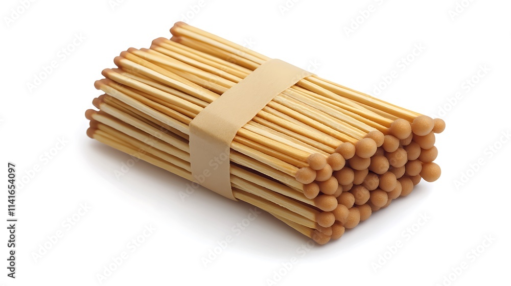 Bundle of matches isolated on white background. Bundle of matches isolated on white background.