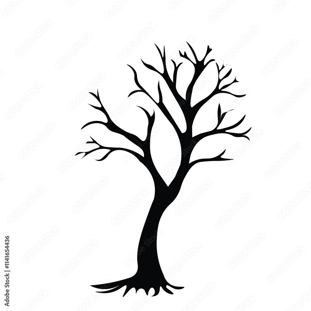 Obraz premium Floral Design A classic black and white floral design element featuring elegant, curved leaves and intricate detailing. Ornamental Perfect for use in decorative borders, logos