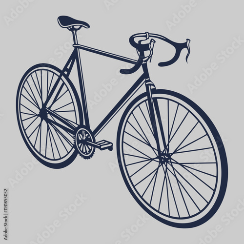 bicycle silhouette vector design art and illustration