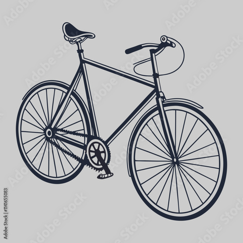 bicycle silhouette vector design art and illustration