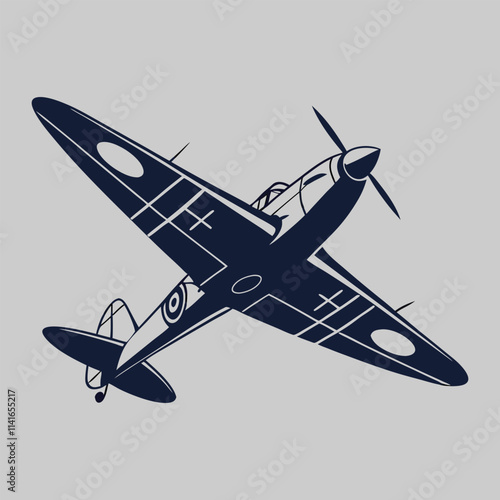 Military fighter silhouette vector design art and illustration