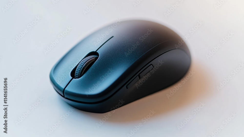 A high-quality image of a black wireless mouse isolated on a clean white background, perfect for product display or tech-related content. A high-quality image of a black wireless mouse isolated on a clean white background, perfect for product display or tech-related content.