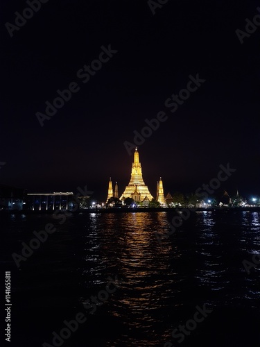 Canvas Print wat ram at night bangkok