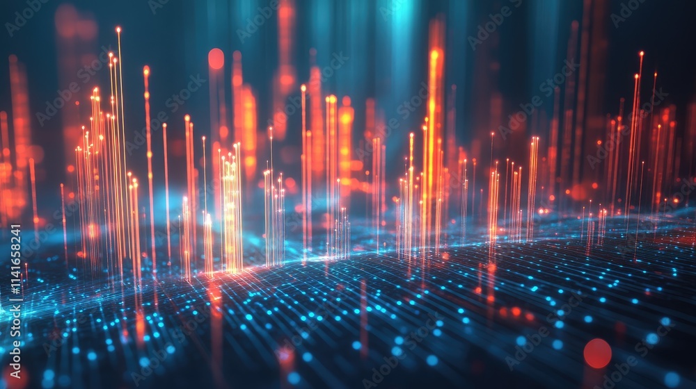 A modern city with glowing lines representing wireless network connections, symbolizing the evolution of technology and communication in urban spaces. A modern city with glowing lines representing wireless network connections, symbolizing the evolution of technology and communication in urban spaces.