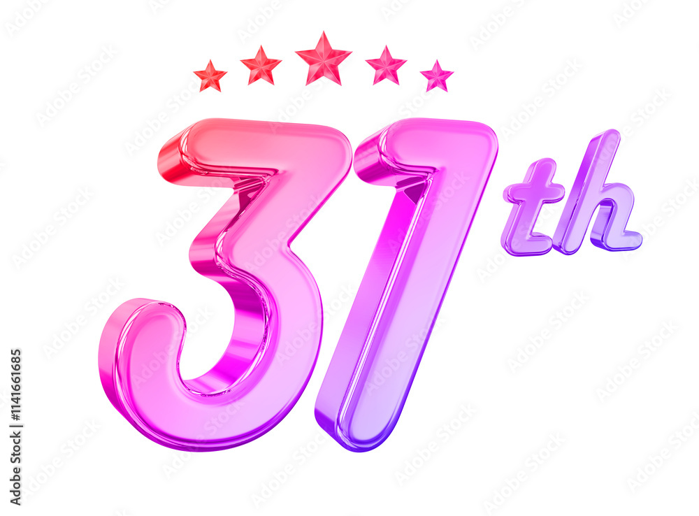 31 Year Anniversary Gradient Number 31 Year Anniversary Gradient Number