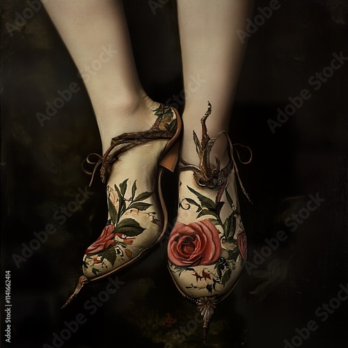 Floral High Heels: A Baroque-Inspired Fashion Statement photo