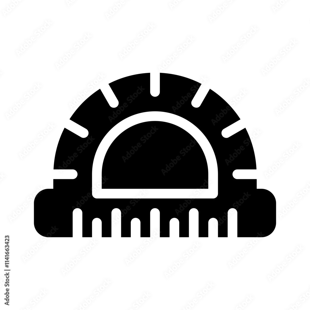 Protractor Ruler glyph icon Protractor Ruler glyph icon