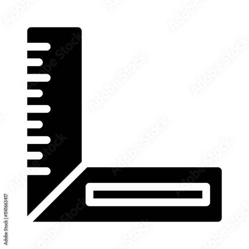 Metal Ruler glyph icon photo