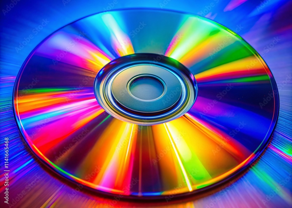 Colorful Compact Disc, High-Resolution Image, Dynamic Design Colorful Compact Disc, High-Resolution Image, Dynamic Design