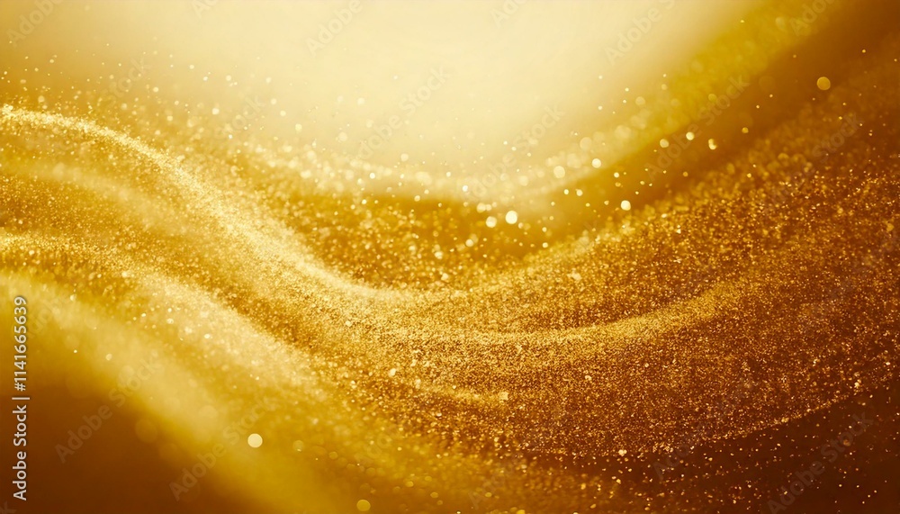 Obraz premium An abstract background of gold dust and light particles dancing in the wind 