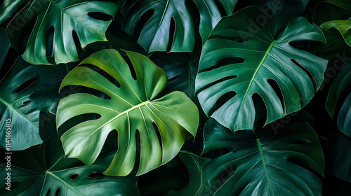 Wallpaper Mural Abstract green leaf texture with intricate veins and vibrant hues, symbolizing growth, renewal, and the interconnectedness of nature. Perfect for eco-themed designs, wellness, and tropical inspiration Torontodigital.ca