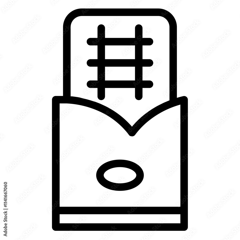 Bar Candy Chocolate Line Icon Bar Candy Chocolate Line Icon