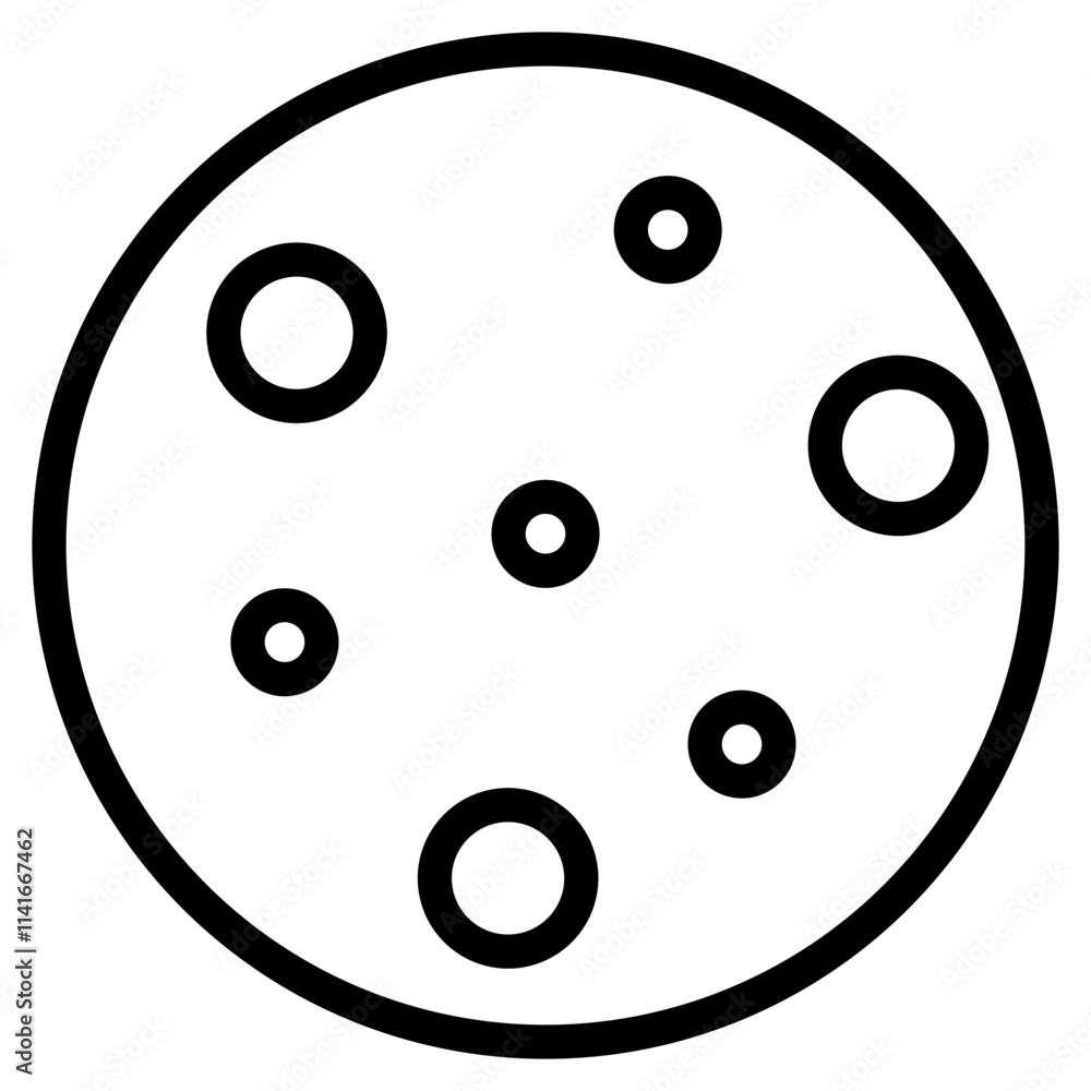 Biscuit Chip Chocolate Line Icon Biscuit Chip Chocolate Line Icon
