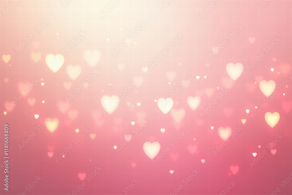Tender Hearts Romantic Pink and Gold Bokeh Heart Background Tender Hearts Romantic Pink and Gold Bokeh Heart Background