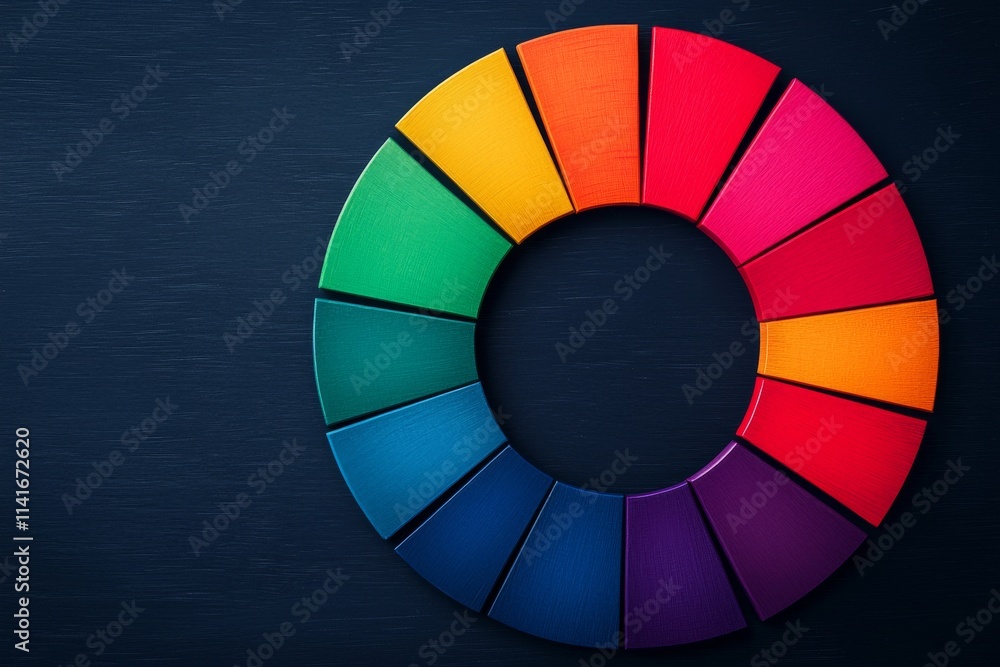 Obraz premium Color Wheel Visualization for Secure Asset Allocation
