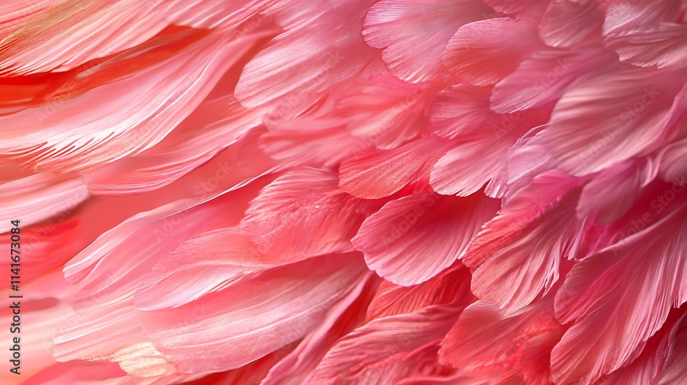 Pink Flamingo Feathers: Close-Up Texture Image. AI Generated Pink Flamingo Feathers: Close-Up Texture Image. AI Generated