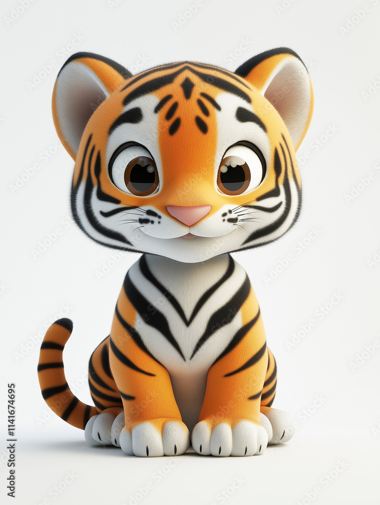 Cute 3D Character Tiger Toy Cute 3D Character Tiger Toy