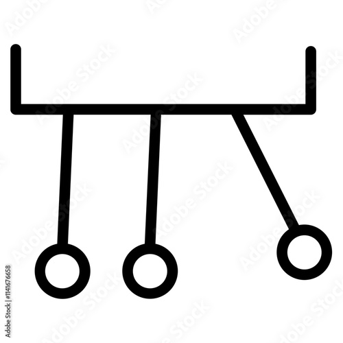 Newton Pendulum Physics Line Icon