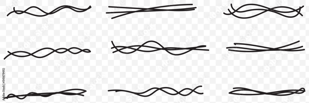 Grunge scribble circle, ellipse, lines, red marker isolated on transparent background. eps 10.