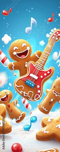 Rockin' Gingerbread Man Christmas Holiday photo