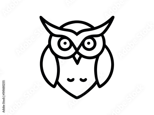 Minimalist line art owl icons in various styles. perfect for logo or icon. Vector icon design.Simple black line art owl.