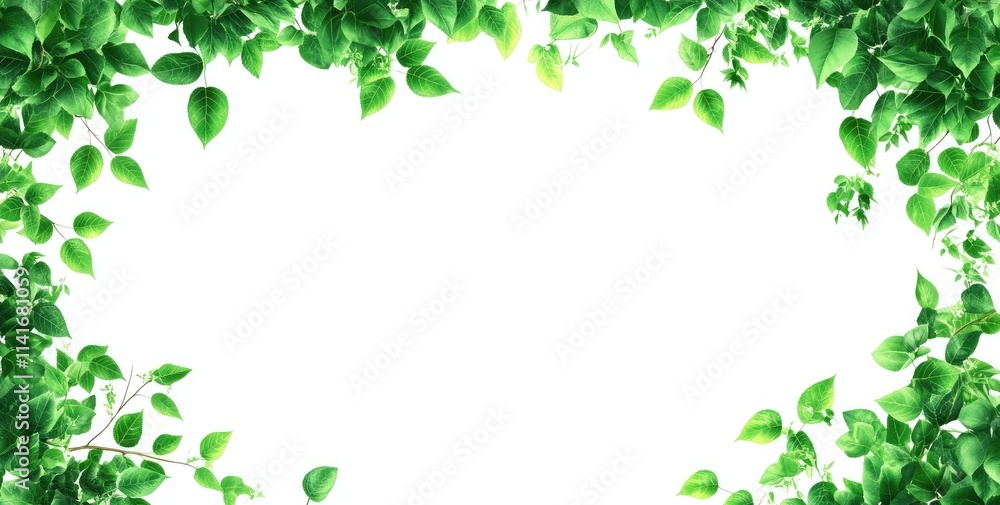 Green clover leaves with copyspace on white background Green clover leaves with copyspace on white background