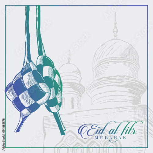 vector background eid mubarak