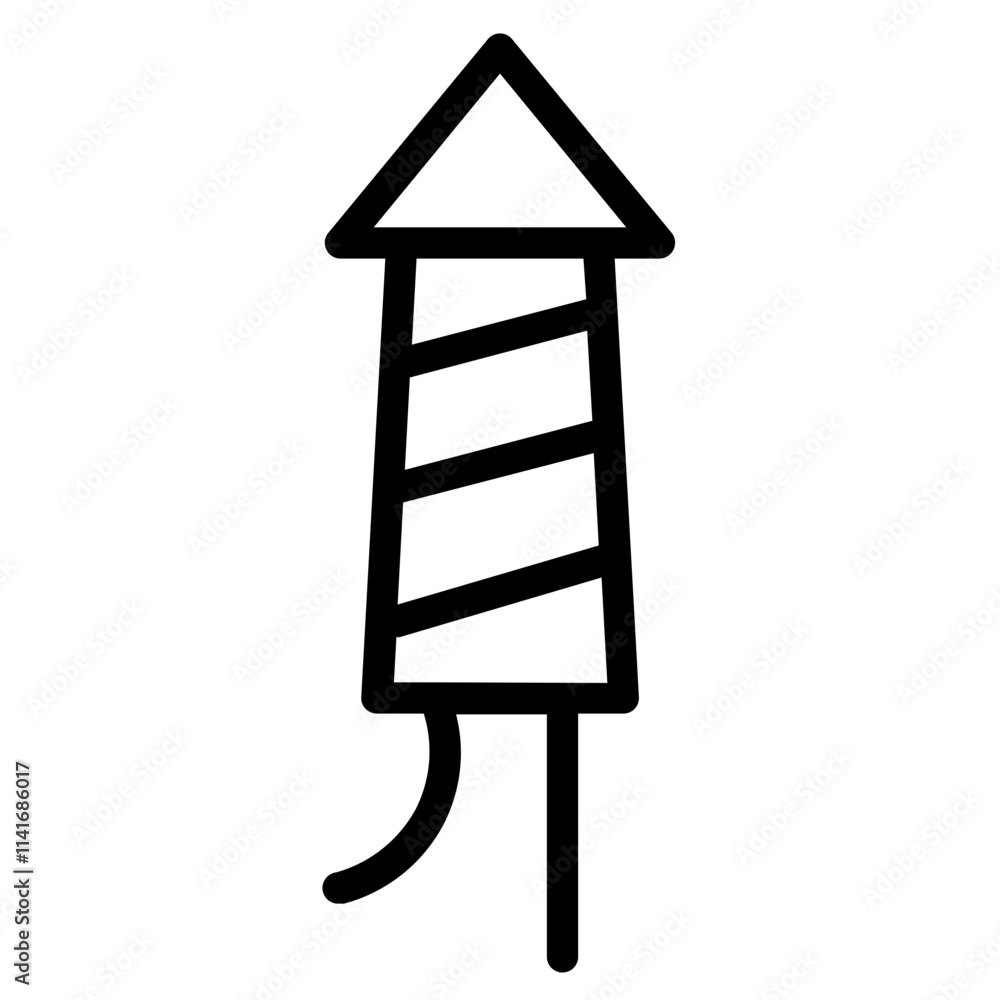 Holiday Celebrations Firework Line Icon Holiday Celebrations Firework Line Icon