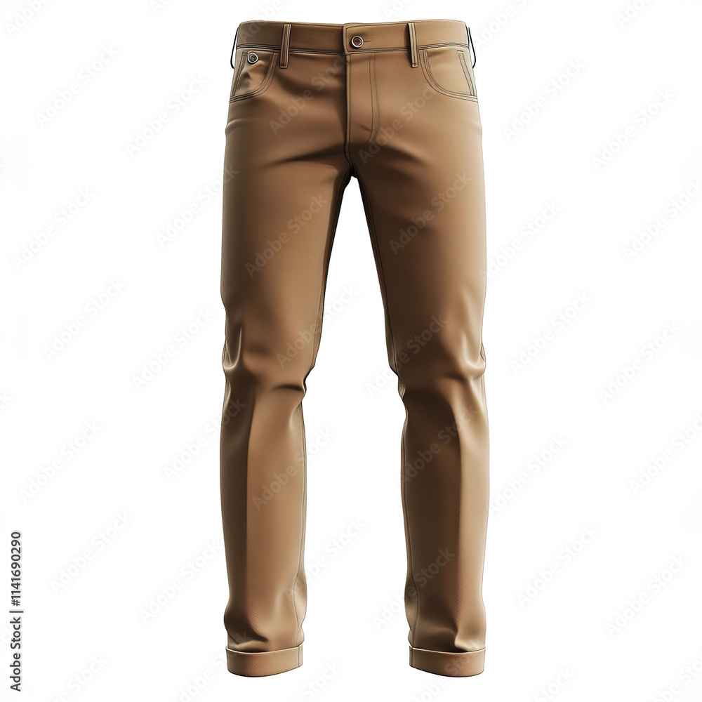 Slim fit khaki pants in modern casual style, perfect for everyday wear Slim fit khaki pants in modern casual style, perfect for everyday wear