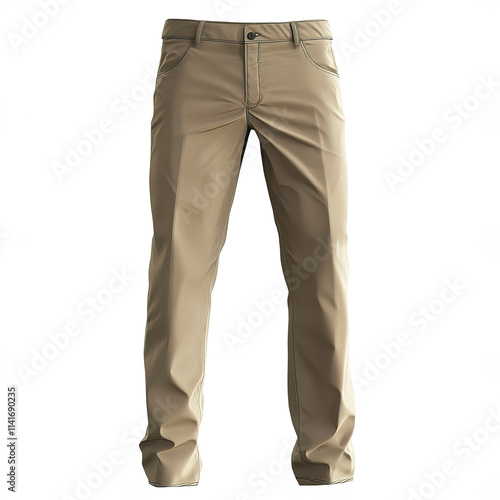 Slim fit khaki pants in modern casual style, perfect for everyday wear
