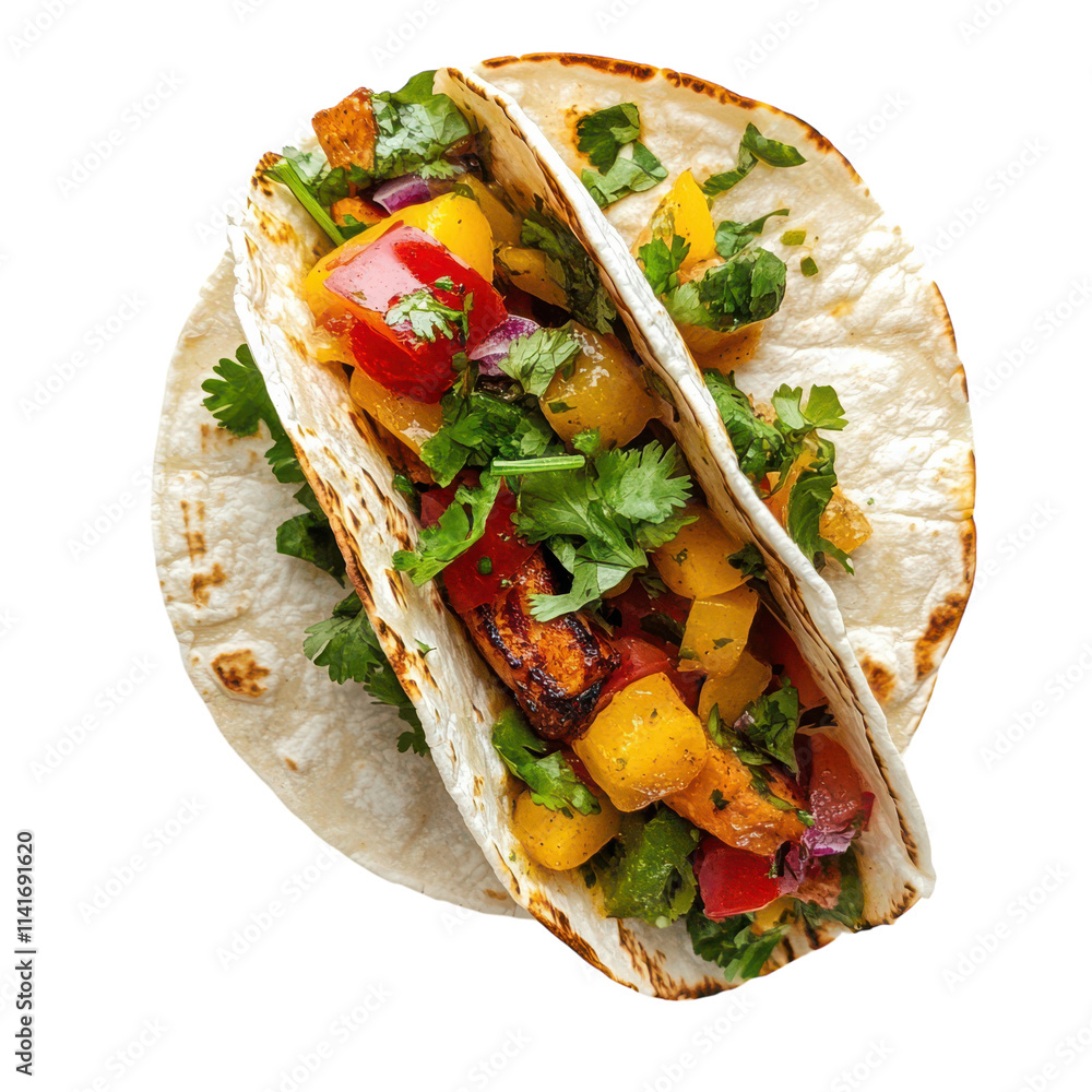 Delicious Taco on White Background for Marketing Transparent Background Delicious Taco on White Background for Marketing Transparent Background