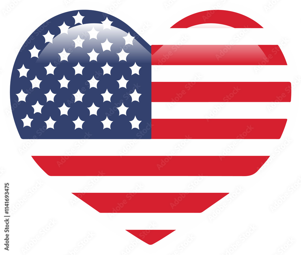 Heart shaped american flag Heart shaped american flag