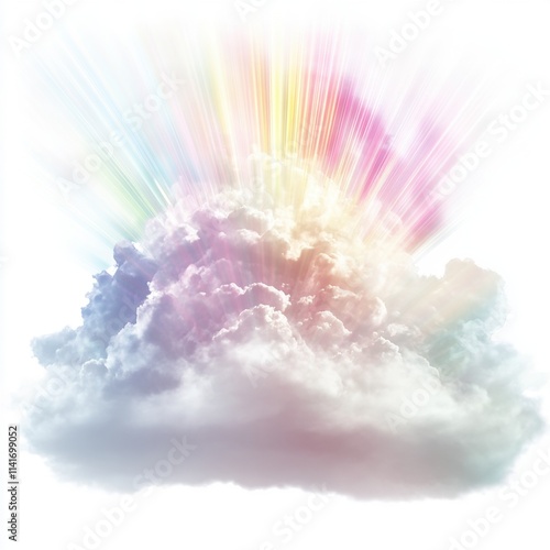 Radiant cloud formation illuminating the sky natural landscape abstract art outdoor serenity dreamy atmosphere