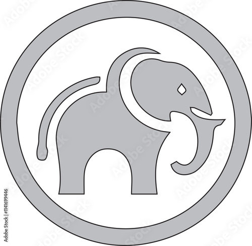 Elephant animal anagram symbol logo icon design as a depiction of the mascot silhouette of a company engaged in the service sector with weighty value