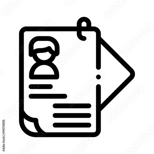 Paperclip line icon