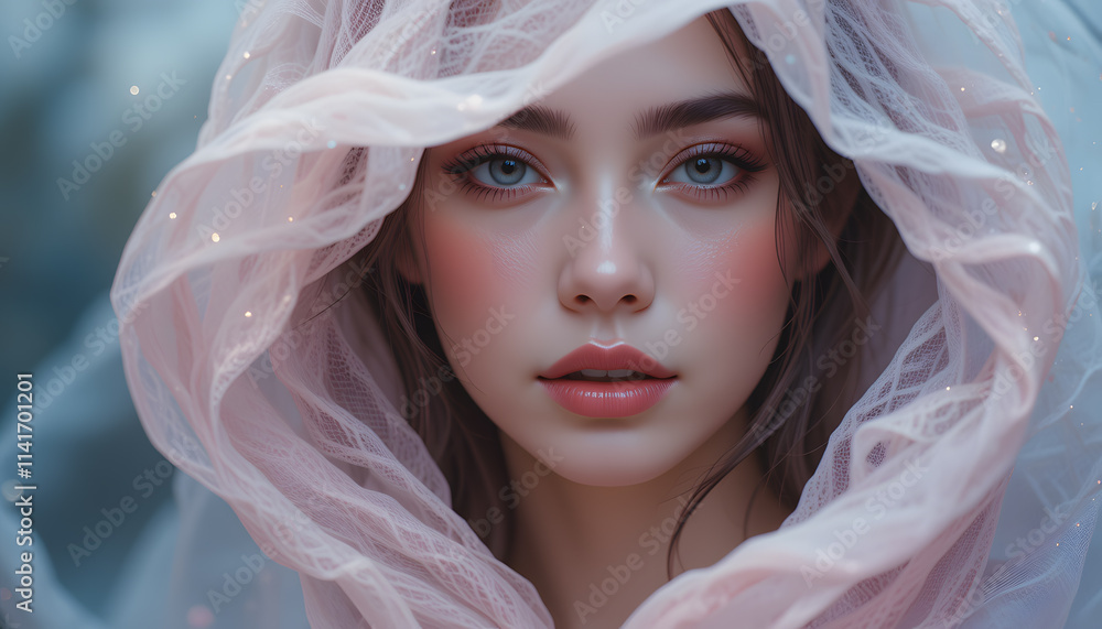 Serenity Unveiled Captivating Ethereal Portrait of a Woman in Dreamy Hues Serenity Unveiled Captivating Ethereal Portrait of a Woman in Dreamy Hues