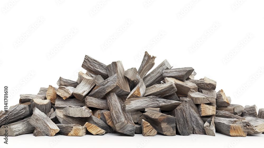 Chopped firewood pile, seasonal element, perfect for cozy settings Chopped firewood pile, seasonal element, perfect for cozy settings