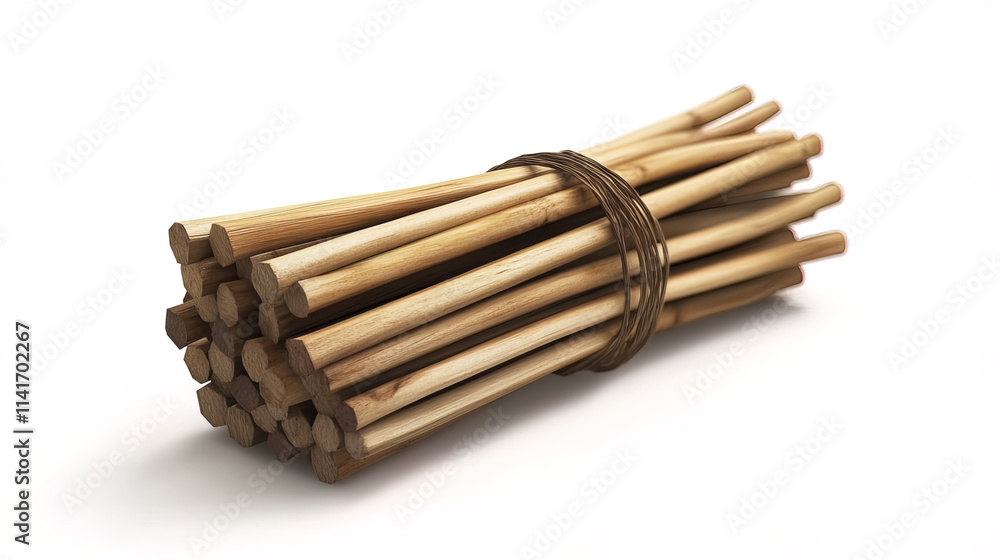 bundle of wooden dowels tied together, perfect for crafting projects bundle of wooden dowels tied together, perfect for crafting projects