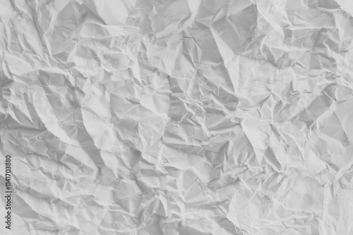 White crumpled paper texture, white crumpled pape