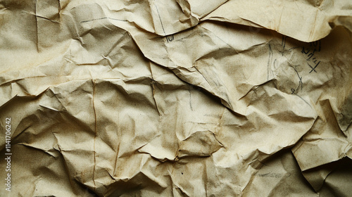 Wallpaper Mural Close-up of textured cardboard paper, showcasing its grunge surface with creases and imperfections. The image symbolizes chaos, impermanence, and the beauty in raw, aged materials Torontodigital.ca