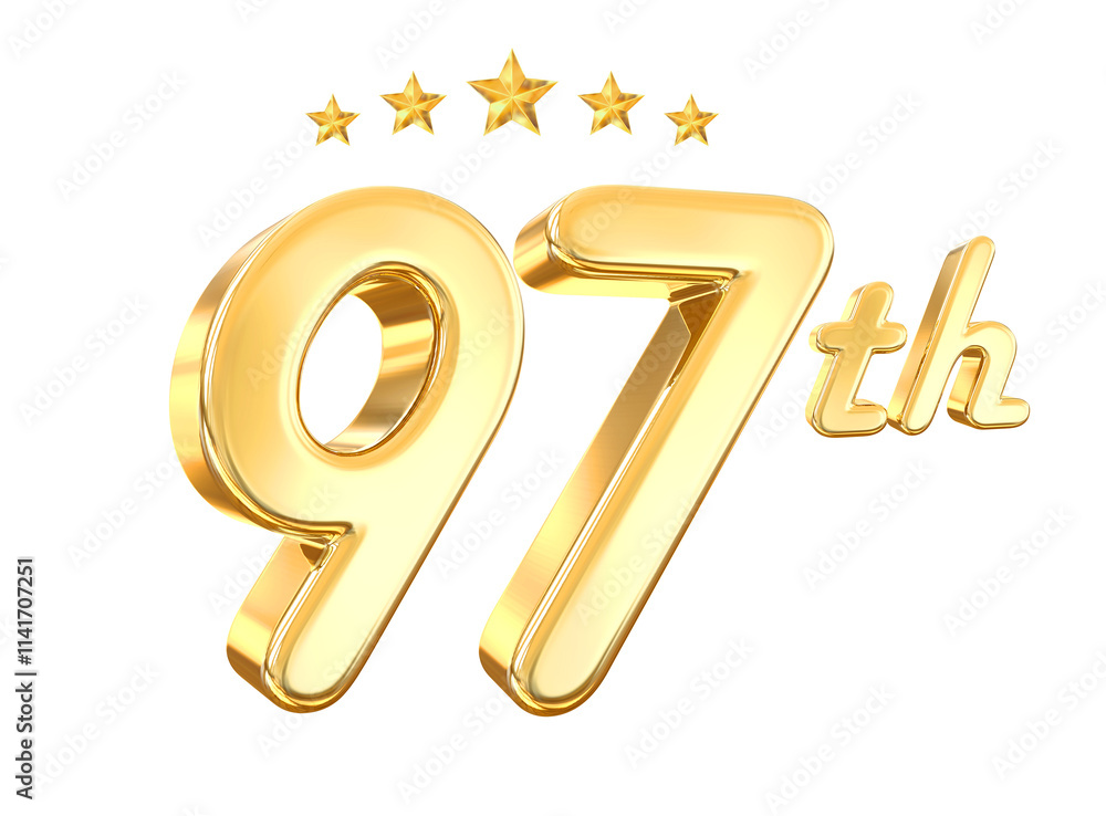 97th Anniversary Gold Number 97th Anniversary Gold Number