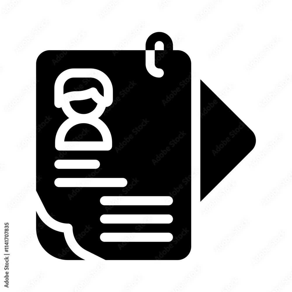 Paperclip glyph icon Paperclip glyph icon